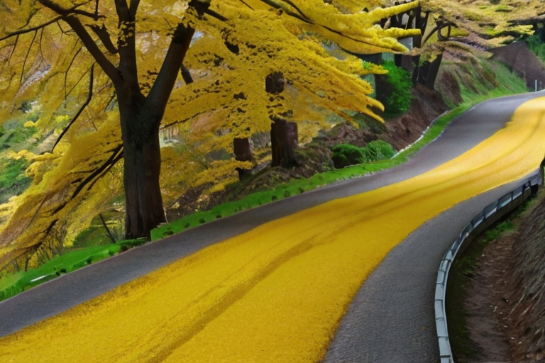 Is Yellow spring Road in Japan Real or fake?